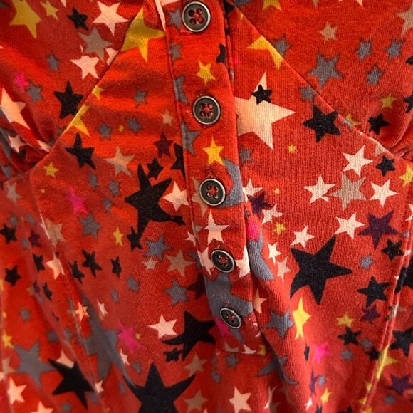 Free People Girls Like Us Star Cotton Bodysuit Rust Red - Picture 7 of 8